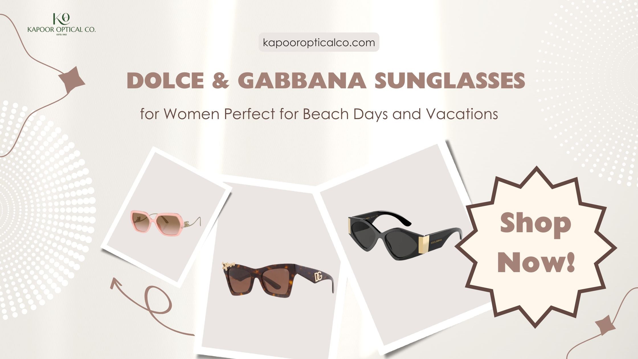 Dolce & Gabbana Sunglasses for Women Perfect for Beach Days and Vacations