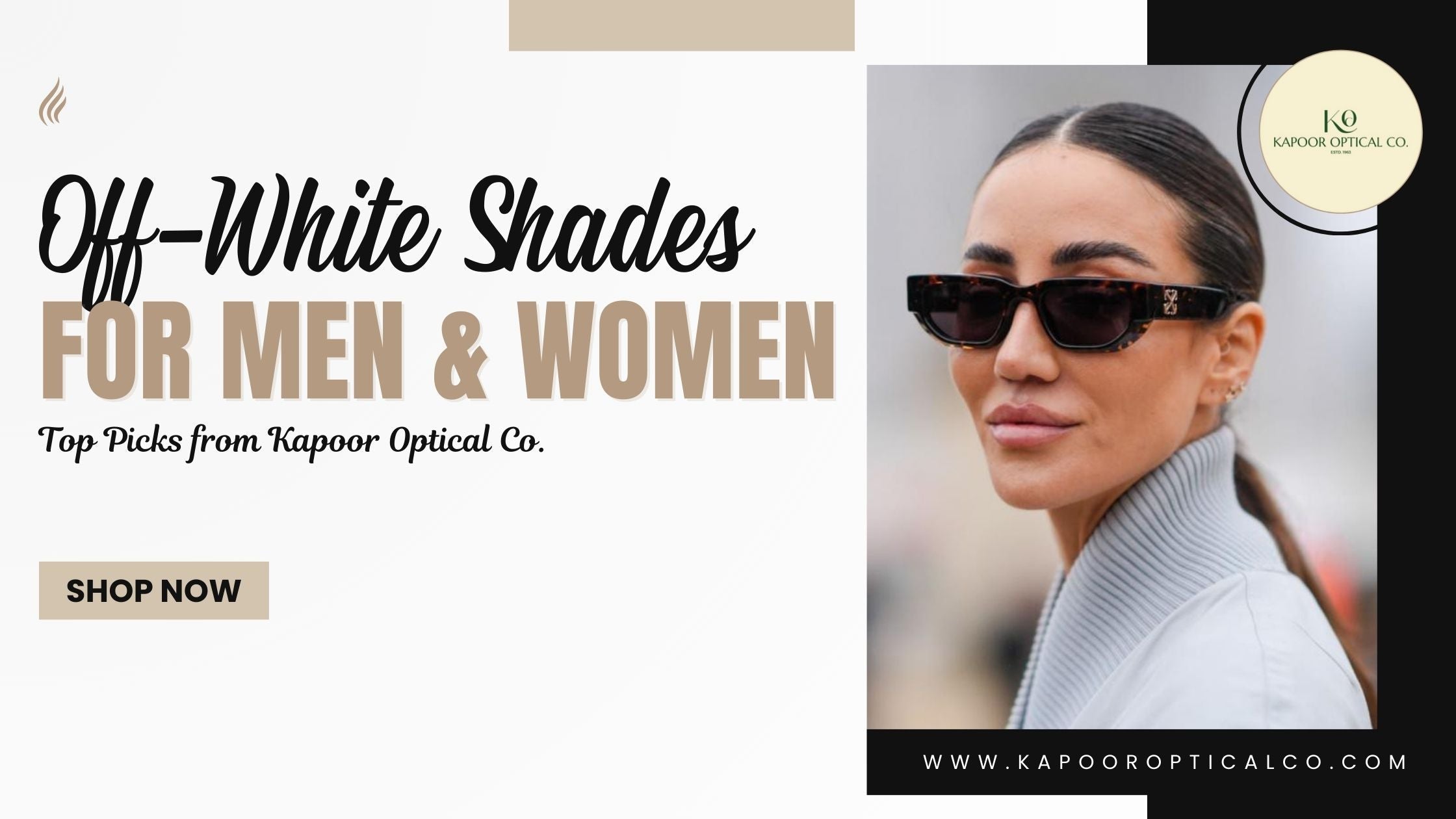 Off-White Shades for Men & Women: Top Picks from Kapoor Optical Co.