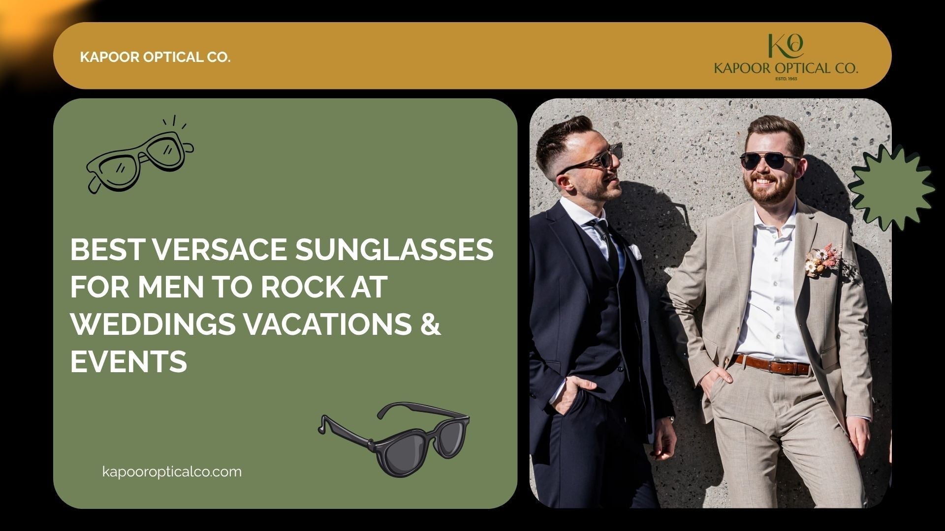 Best Versace Sunglasses for Men to Rock at Weddings, Vacations & Events